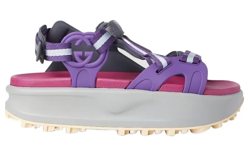 Gucci Colour Block Platform Sandal Purple (695461 9B310 1160)