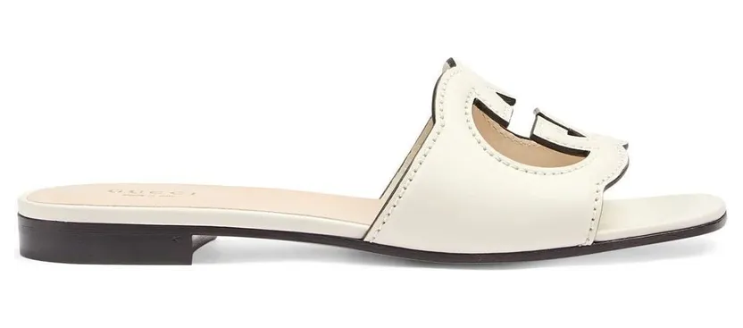 Gucci Cut Leather Flat Sandals 694451US0009022