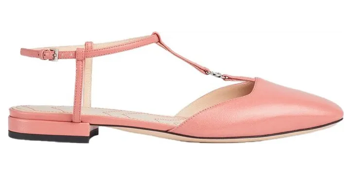 Gucci Double G Ballet Flats Pink Leather (754136 BKO00 6701)