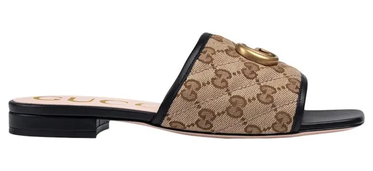 Gucci Double G Slide Sandal Black Canvas (619893 KQWM0 9765)