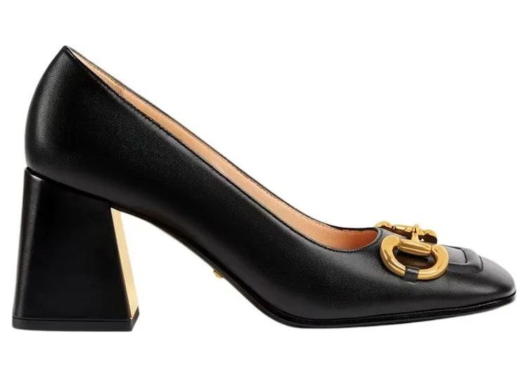 Gucci Horsebit 75mm Pump Black Leather (643886 C9D00 1000)