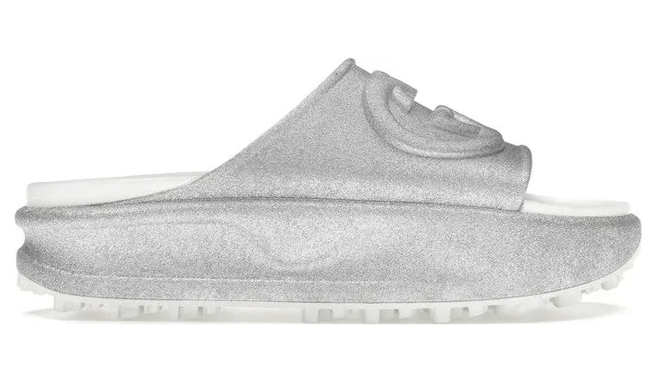 Gucci Interlocking G Slide Metalic Silver (725541 JAAC8 8106)