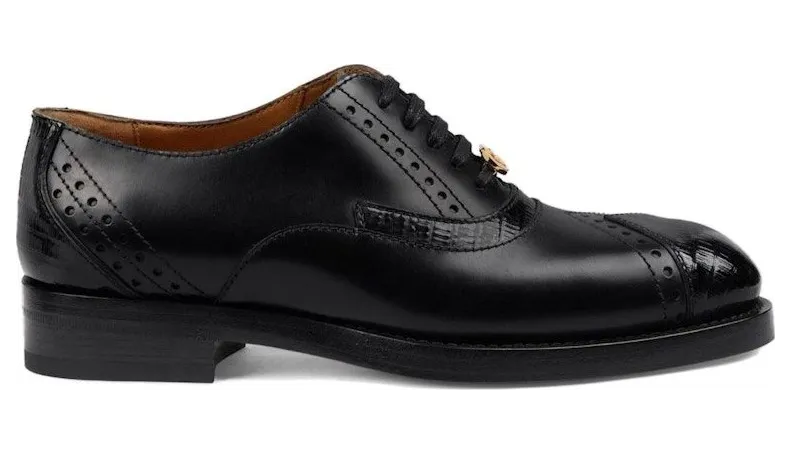 Gucci Leather Lace-up Shoes Black (750567 AACD2 1000)
