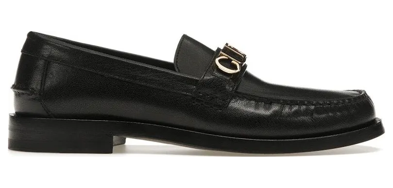 Gucci Logo Loafers Black Leather (700036 D3V00 1000)