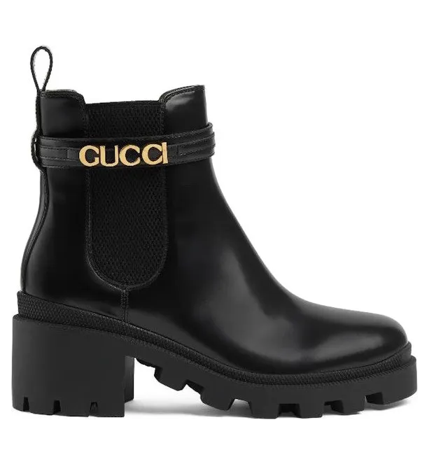 Gucci Logo-Strap Chelsea Boots Black (734909 AABK6 1000)
