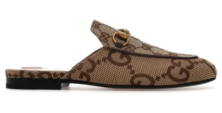 Gucci Princetown Slide Jumbo GG Camel Canvas (475094 UKO60 2588)