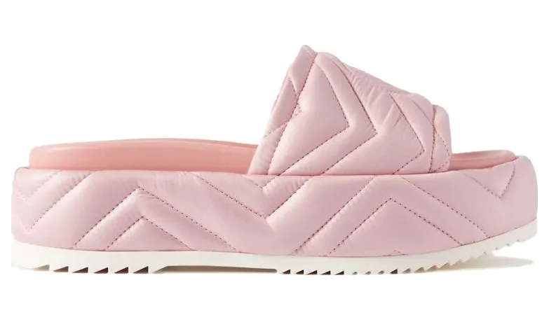 Gucci Quilted Angelina Platform 55 mm Sandal Powder Pink (723382 FQL00 6910)