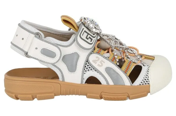 Gucci Tinsel Sport Sandals Crystal White Grey (571557 98D10 8475)