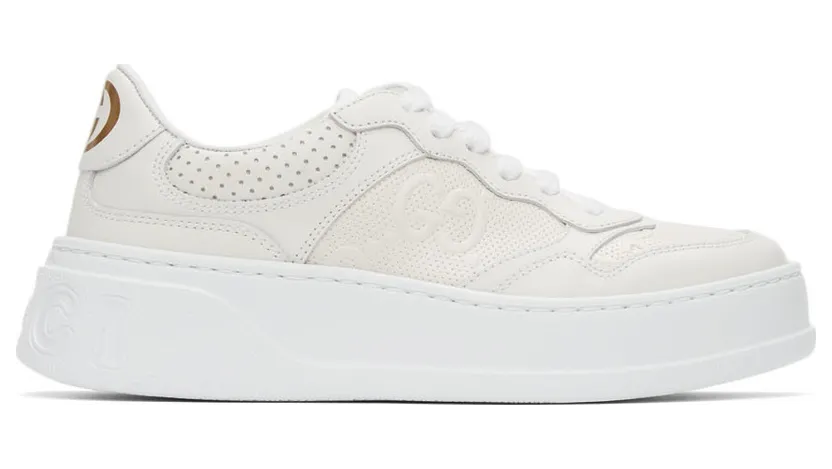 Gucci White GG Embossed Low (670408 1XL10)