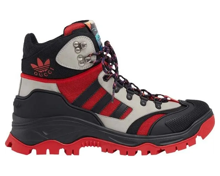 Gucci x Adidas Laced Up Boots Black Red (721392 FAAXC 6544)