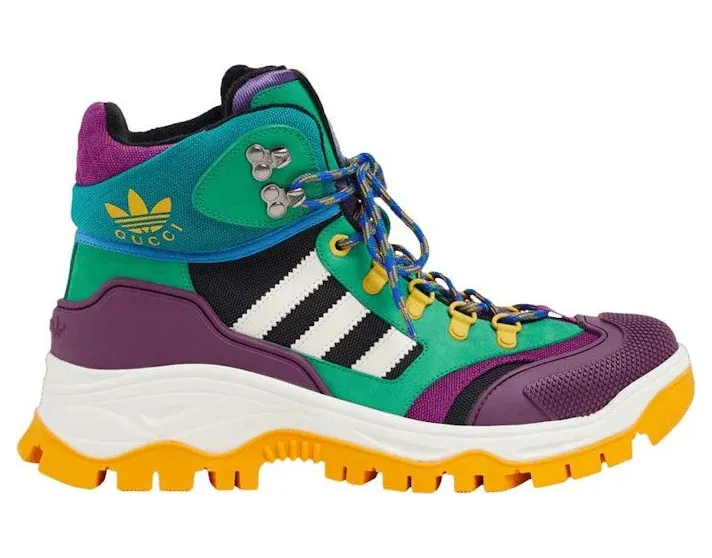 Gucci x Adidas Laced Up Boots Purple Green (721392 FAAW9 1089)