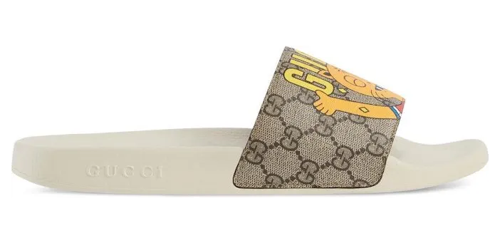 Gucci x Pablo Delcielo Cat GG Supreme Slide Beige (699302 U1G00 8462)