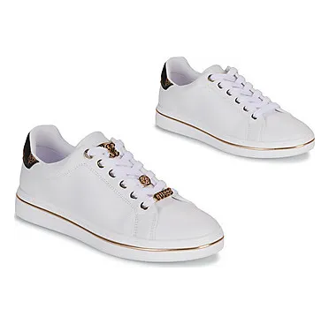 Guess – White vetersneakers van polyurethaan – Women – Shoes – White (FLPSTAELE12WHITE)