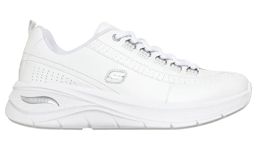 Skechers Arch Fit 3.0 – Daily Icon Sneaker Wit/Zilver