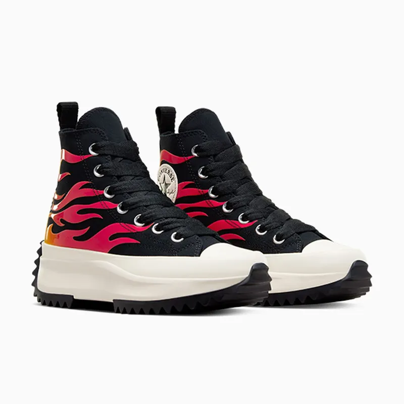 Converse Run Star Hike Platform Flames Black/White/Enamel Red (A08766C)