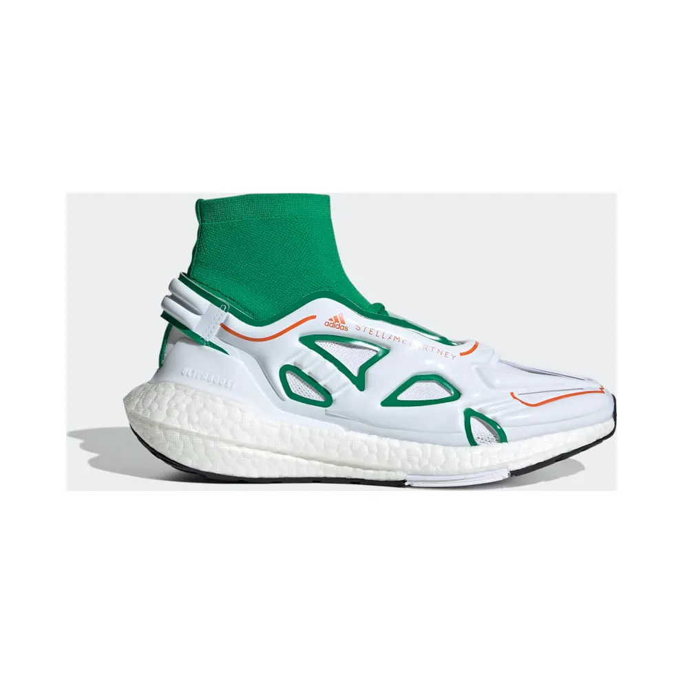 adidas by Stella McCartney Ultraboost 22 Laufschuh Green / Cloud White / Semi Impact Orange (GX9866)
