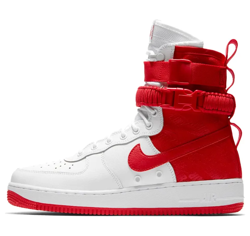 Nike SF Air Force 1 High White University Red