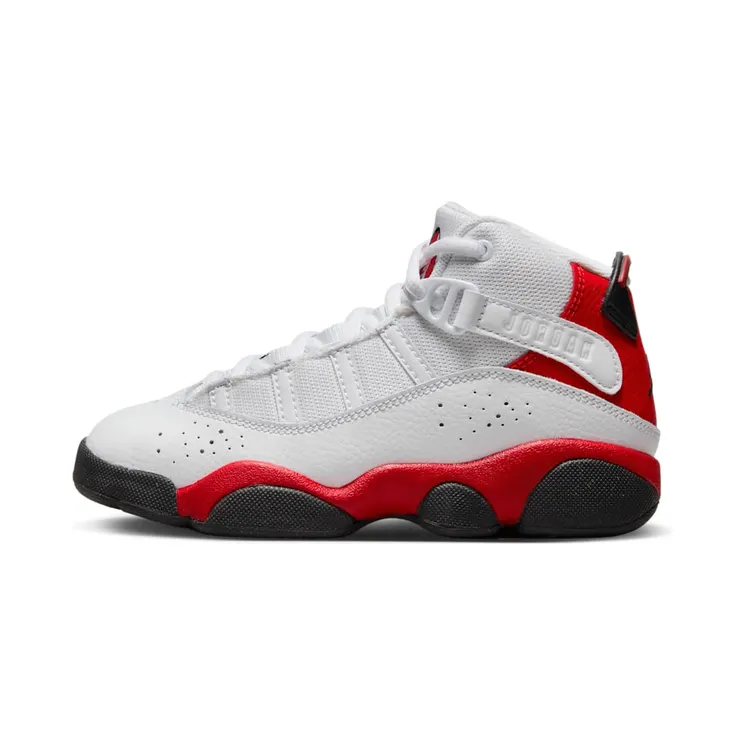 Jordan 6 Rings White Black University Red (323432-126)
