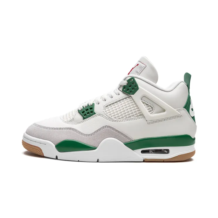 Air Jordan 4 SB “Pine Green”: wit, grijs en één groene lijn die alles bepaalt