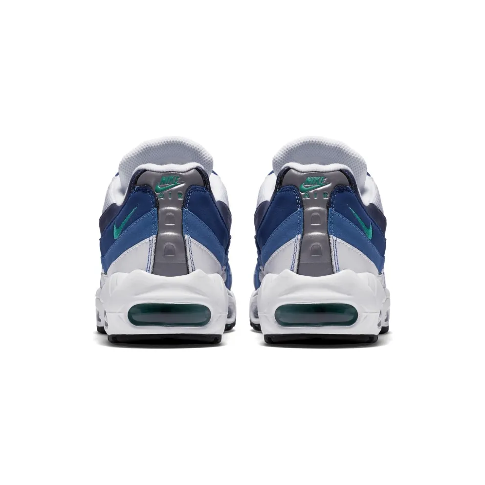Nike Air Max 95 White Slate Blue White/Emerald Green-Court Blue-New Slate (554970-131)
