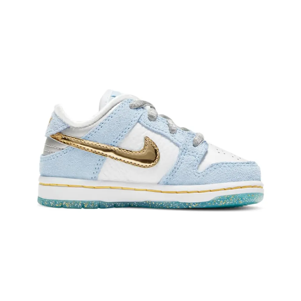Nike SB Dunk Low Sean Cliver (TD) Ice Blue/White-Metallic Gold-Metallic Silver (DJ2520-400)