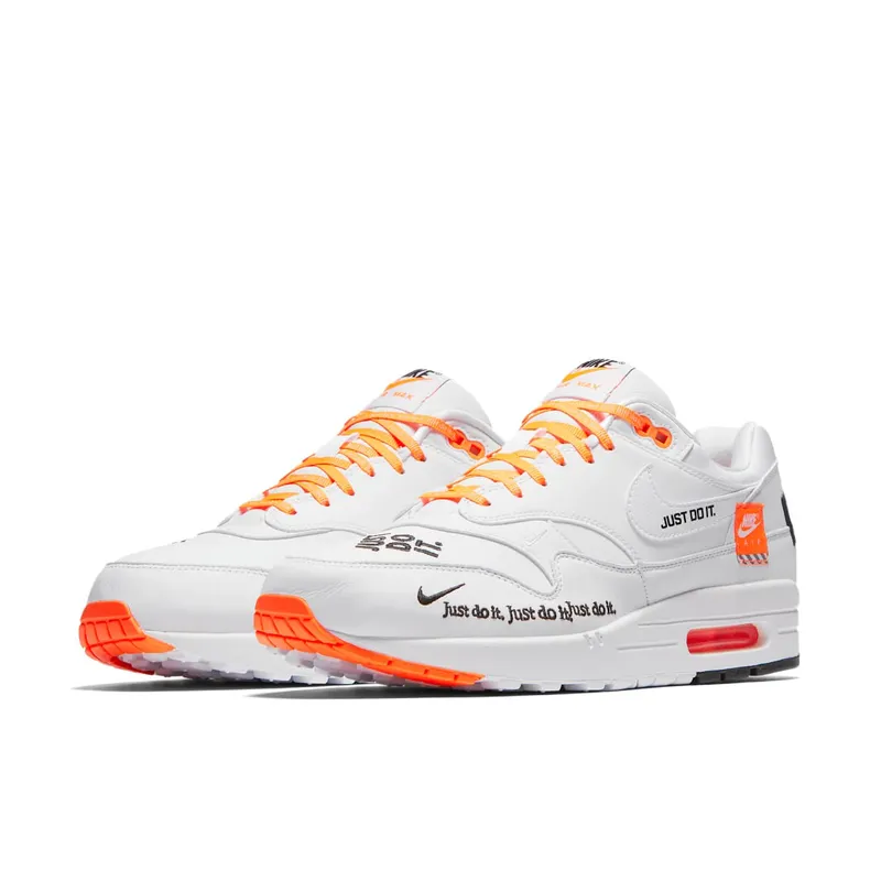 Nike Air Max 1 Just Do It Pack White White/White-Total Orange (AO1021-100)