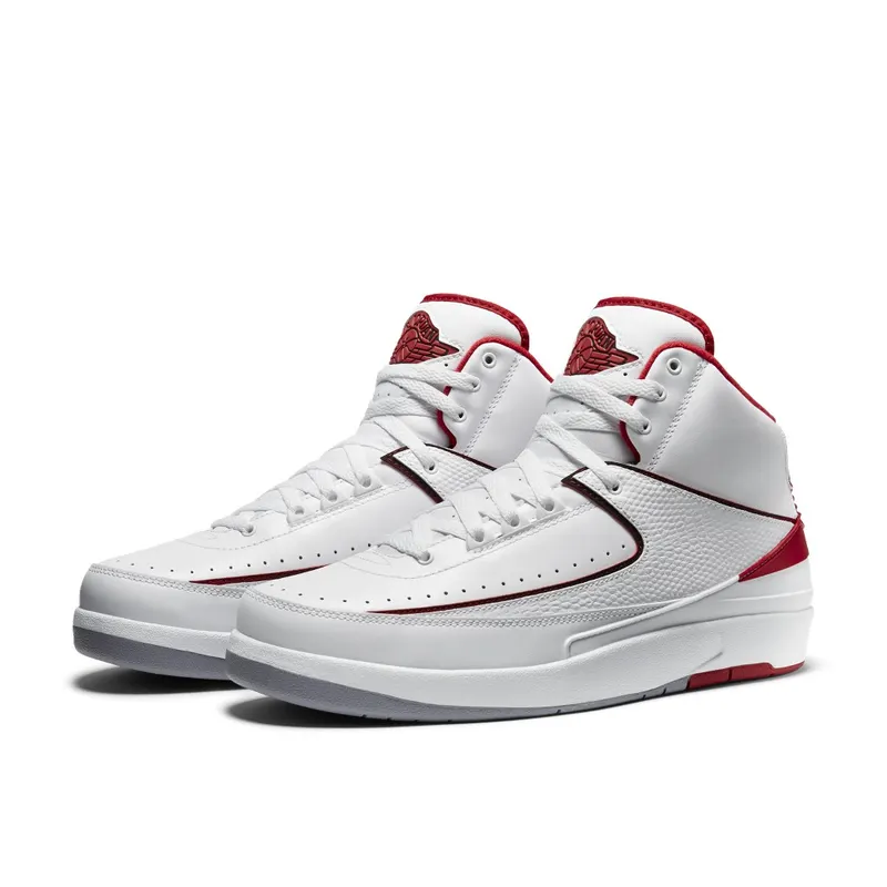 Air Jordan Nike AJ II 2 Retro White Red (2014) (385475-102)