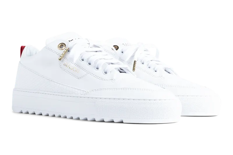 Mason Garments Torino Leather/Python White (SS20-12F)