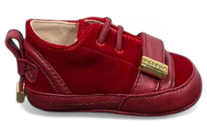 Buscemi 50MM Low Strap Scarlet Velvet (Baby) (417SB050NA50VF-5050)
