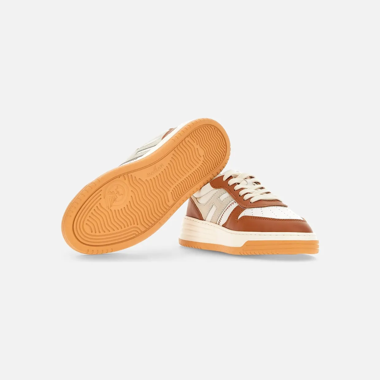 Sneakers Hogan H630 White Grey Brown (HXW6300EU50OIS641J) (4)