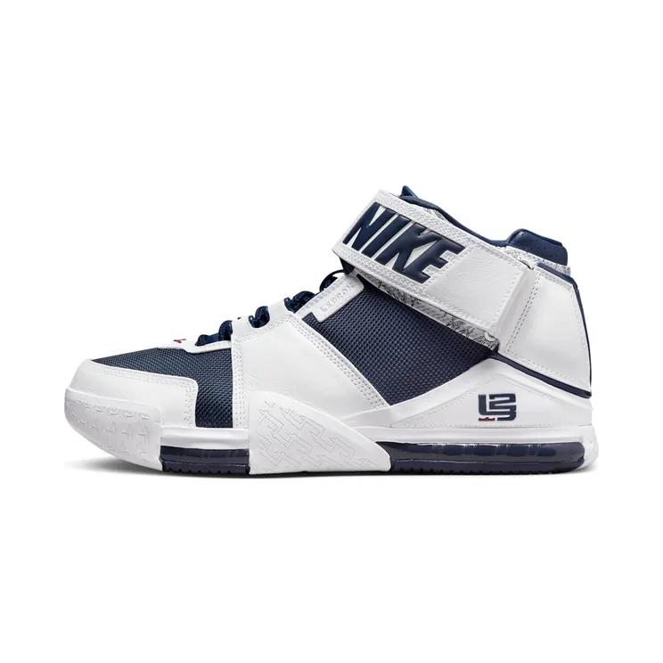 Nike LeBron Zoom 2 USA “White / Varsity Crimson / Midnight Navy” (DR0826-100)
