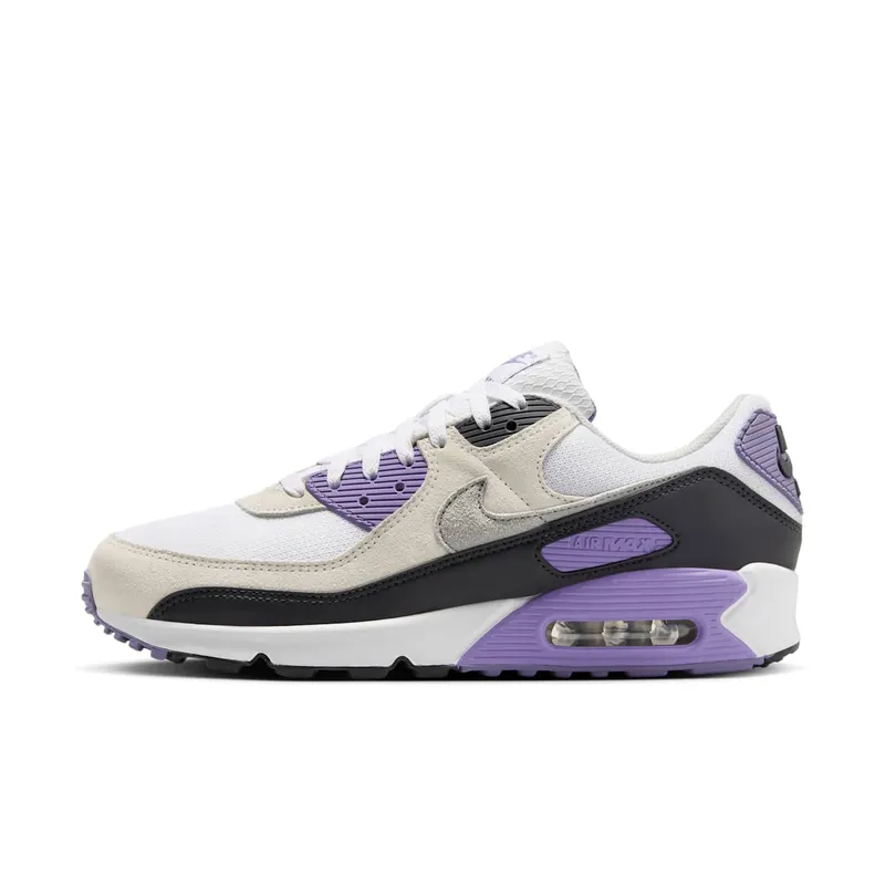 Nike Air Max 90 “White Dusty Amethyst Photon Dust Light Smoke Grey” (DM0029-114)