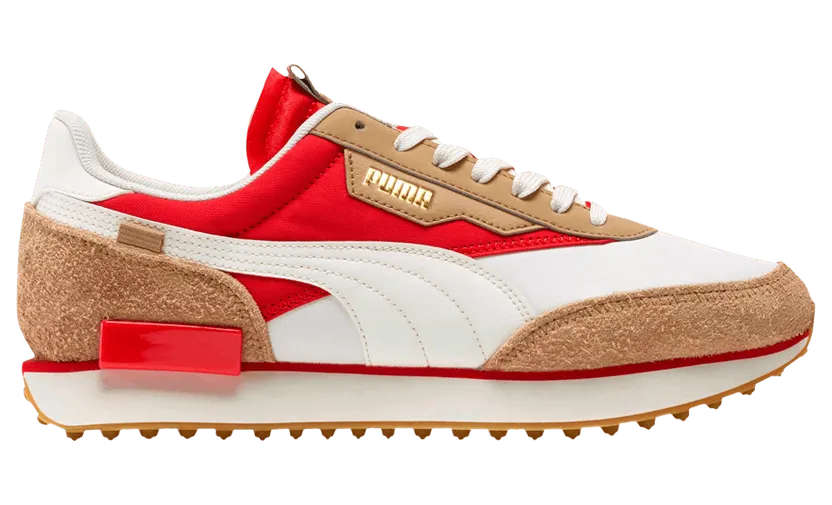 Puma Future Rider Game On White Pebble Red