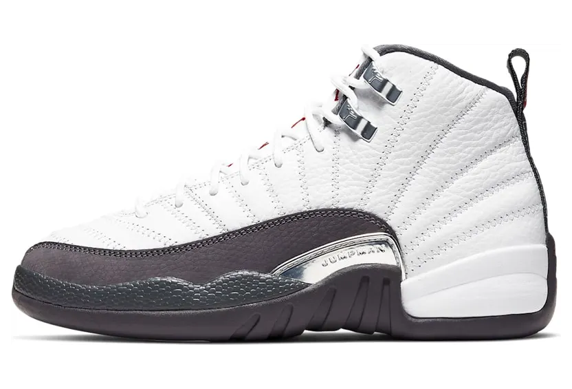 Air Jordan 12 Retro GS White Dark Grey (153265-160)