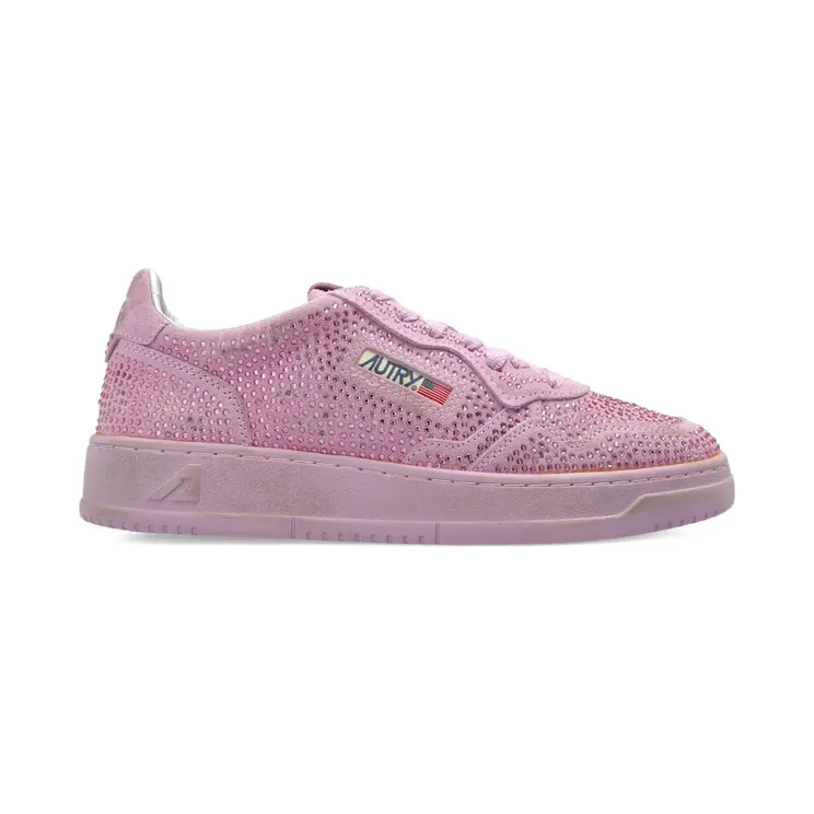 Autry Suède verfraaid met kristallen “Pink” (AULWNA04)
