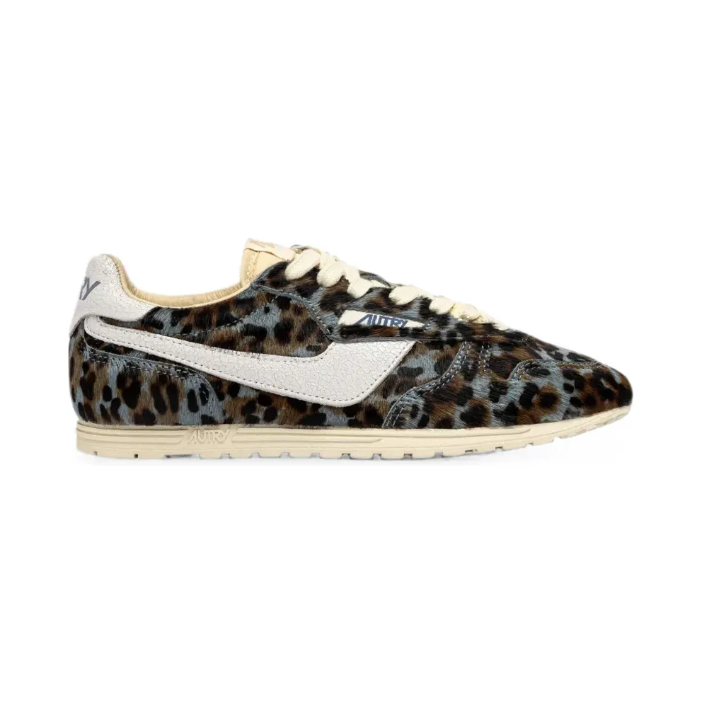 Autry Windspin Low leopard-print pony-hair – Grey (WSLWPZ03)