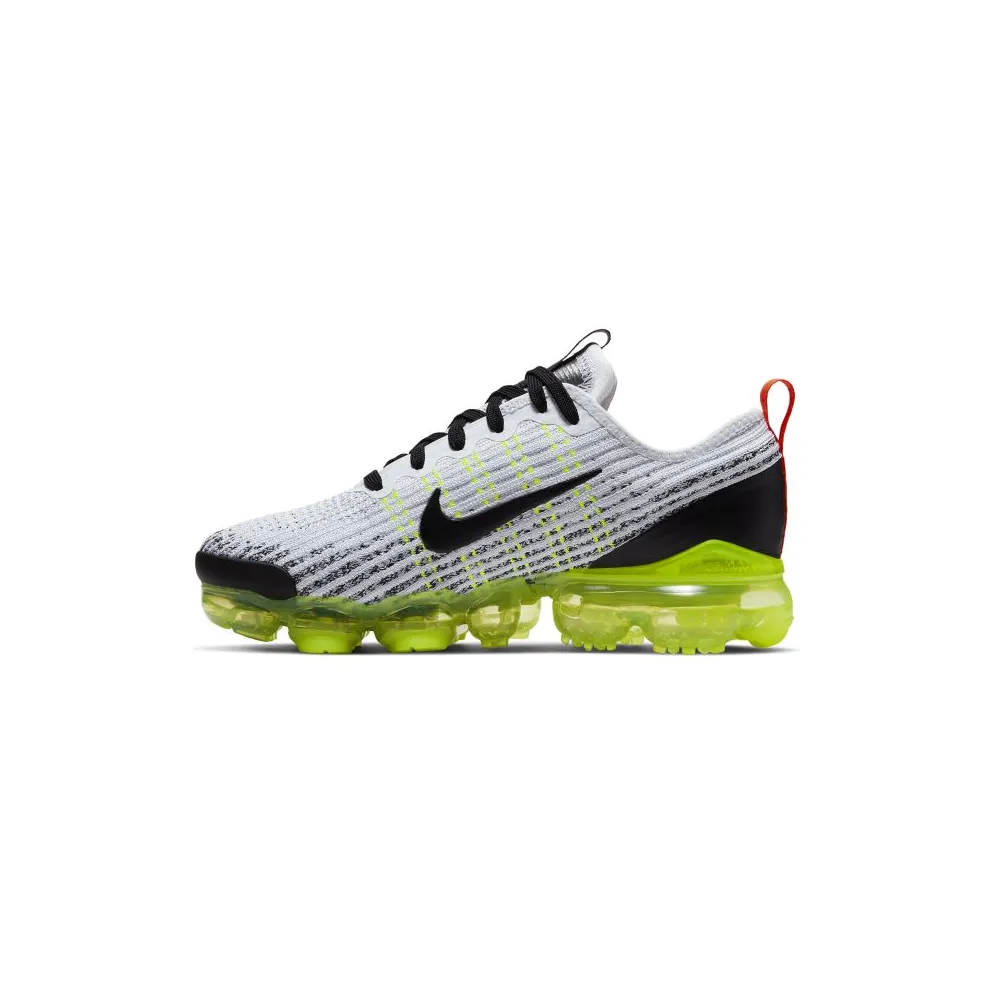 Nike Air VaporMax Flyknit 3 Retro Future (GS) White/Black-Volt-Bright Crimson (BQ5238-100)