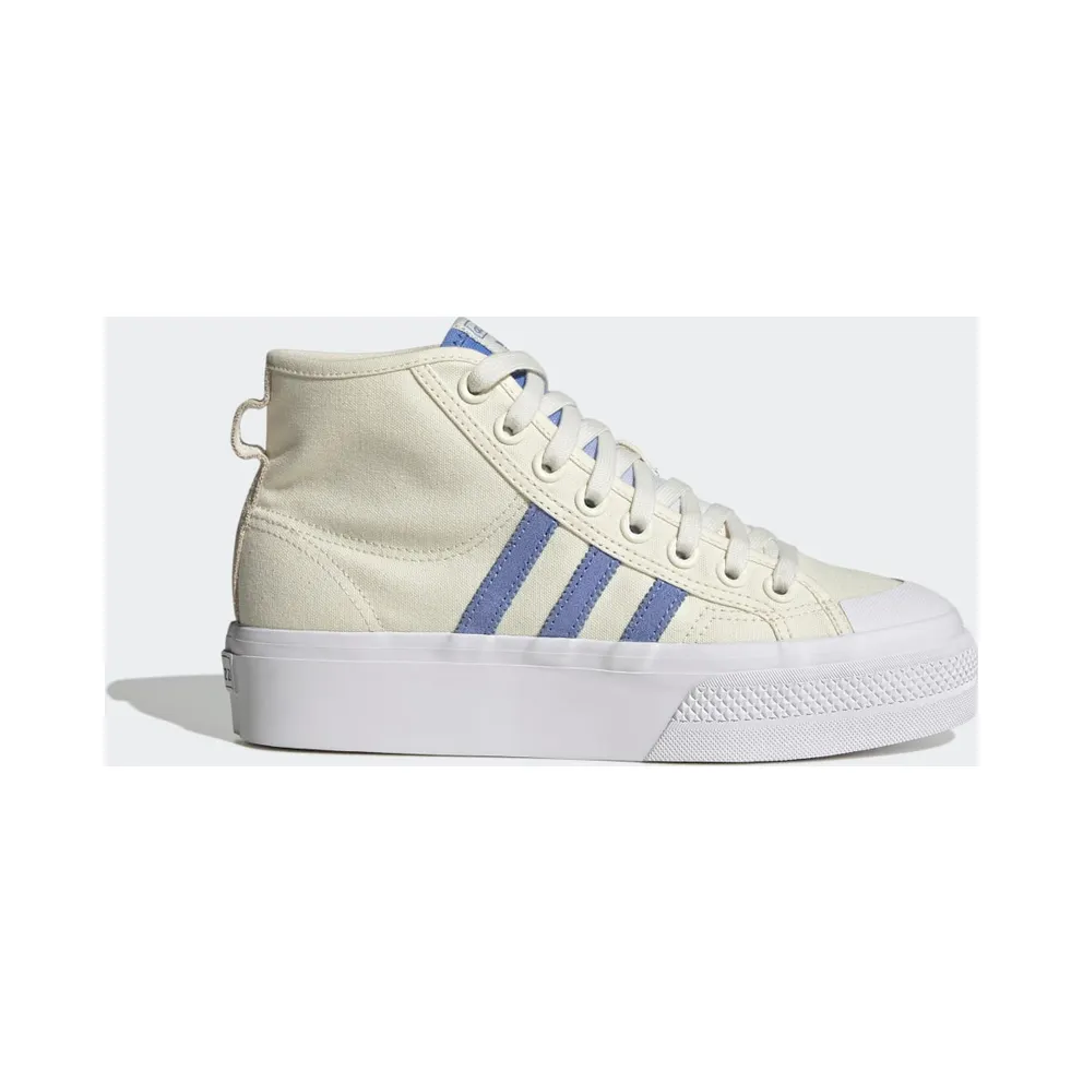 adidas Nizza Platform Mid Schuh Off White / Blue Fusion / Cloud White (FZ6189)