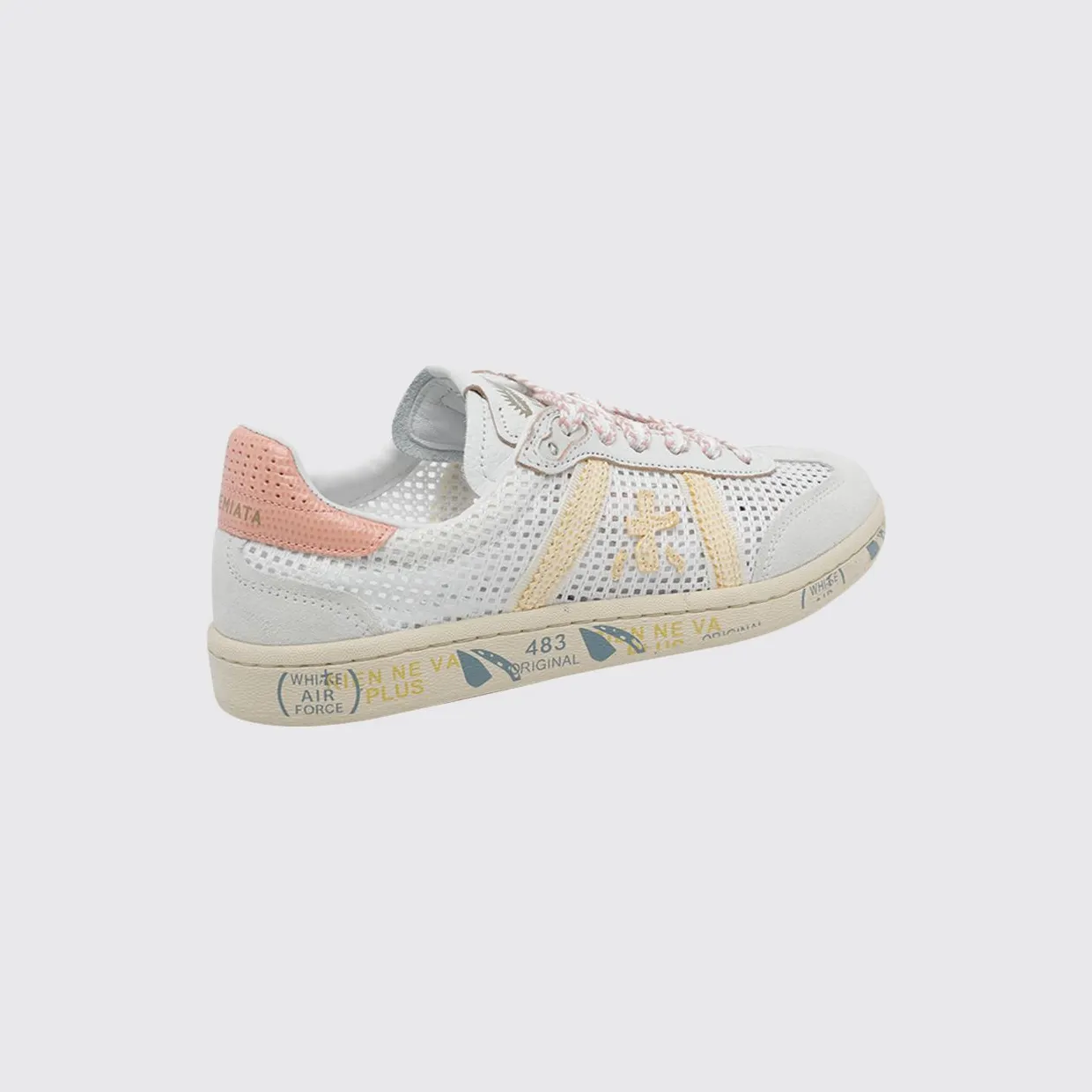 Premiata Bonnie Sneakers in Micro-Perforated Suede White (BONNIED8039) (2)
