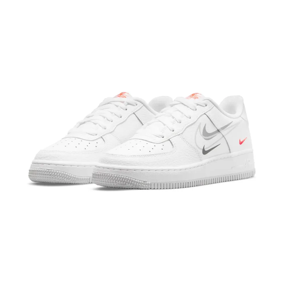 Nike Air Force 1 Low Multi-Swoosh White Particle Grey Photon Dust Bright Crimson (DO6486-100)