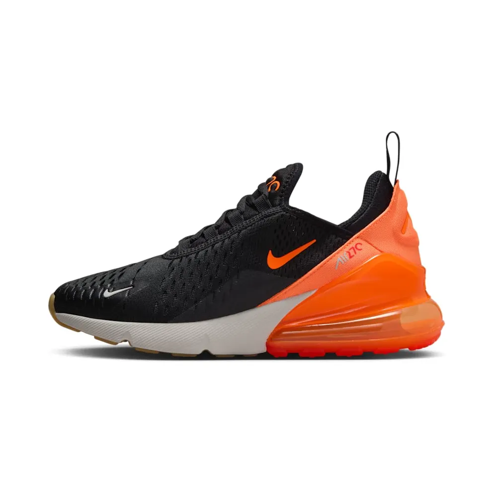 Nike AIR MAX 270 GS “Black Total Orange Bright Crimson” (943345-037)