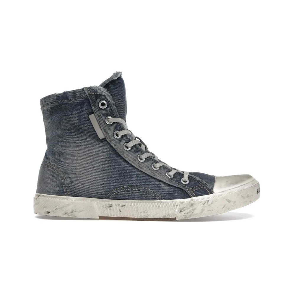 Balenciaga Paris High Top Blue Destroyed Denim (688752W3RCL4090)