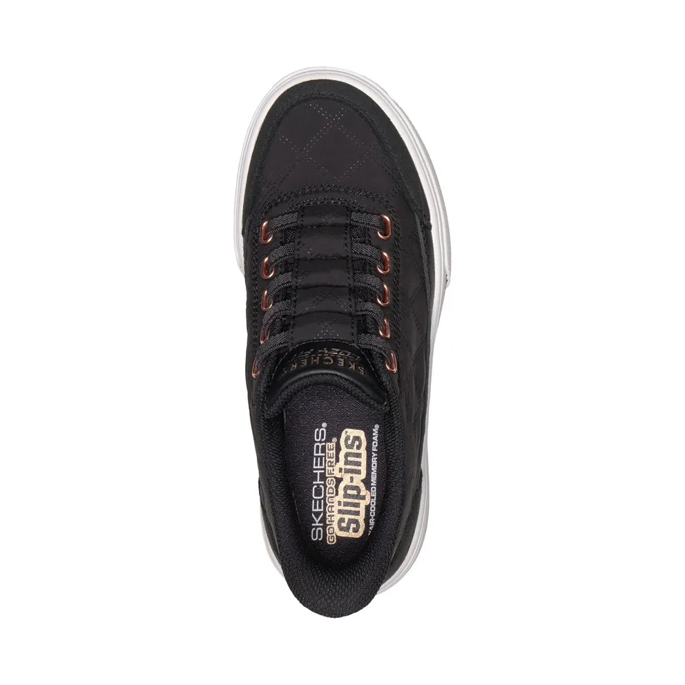 Skechers Slip-ins: Arcade “Cozy Fit Cuddle Steps Sneaker Black / Roos Gold” (310787LBKRG)