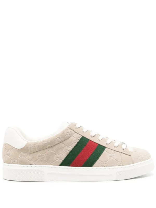 Gucci Ace Web sneakers – Beige (798652AADV9)