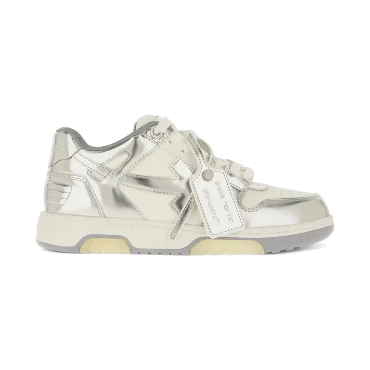OFF-WHITE Out Of Office OOO Low Tops White Silver (OWIA259F24LEA00C172)