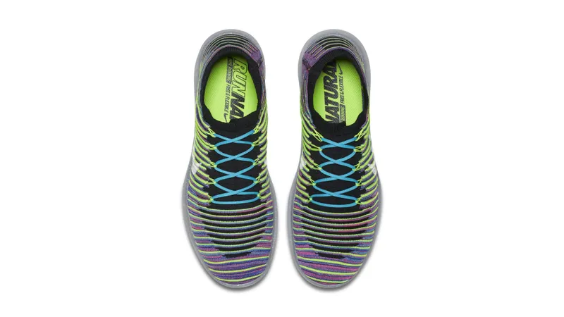 Nike Free RN Motion Flyknit Multi-Color Black/White-Racer Blue (834584-006)