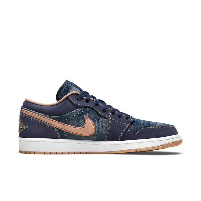 Air Jordan 1 Low SE Denim – “Midnight Navy / University Red / White / Hemp” (DH1259-400)