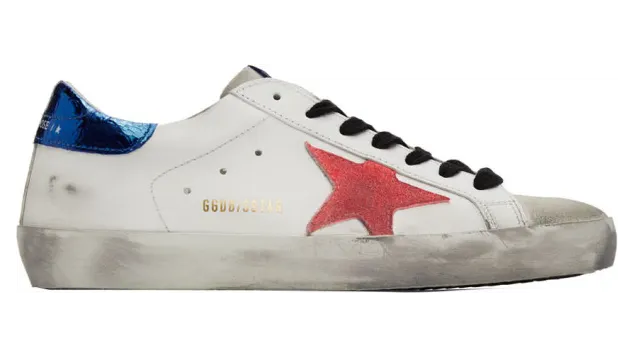Golden Goose White and Pink Superstar Sneakers (GMF00101.F000356.8032)