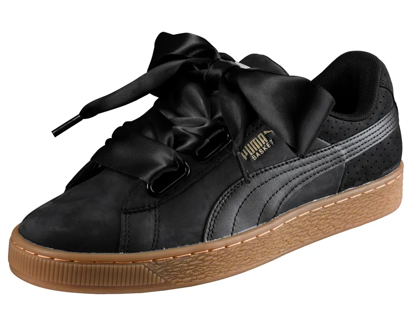 Puma Basket Heart Perf Black Gum (W)