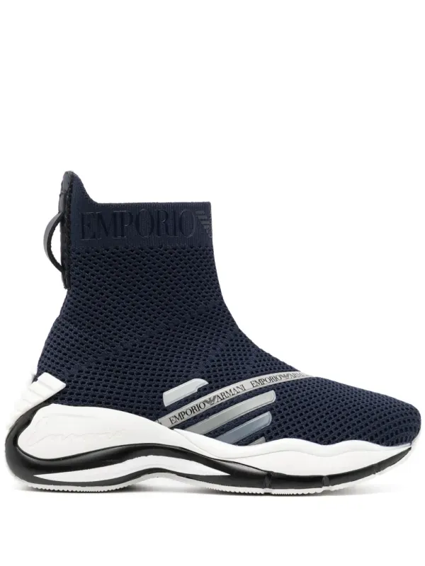 Emporio Armani Slip-On-Sneakers mit breiter Sohle – Blue (X3Z061XD368)